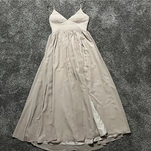 Azazie Aaida Champagne Bridesmaid Dress